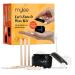 Mylee Let s Face It Wax Kit Professional Facial Waxing Kit with Black Mini Heater 50g Precision Face Wax Beads (Peach & Chamomile) Wooden Waxing Spatulas Ear & Nose Wax Applicators & USB Cable