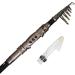 Wakeman Portable Fiberglass Fishing Rod with Size 20 Spinning Reel - Ideal Fishing Gear for Ponds, Lakes, and Rivers in Black - Buy Online on SooperMarket.com