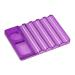 Worparsen Nail Art Palette Eye-catching Vivid 7 Slots Nail Art Brush Holder Compatible with Women Purple