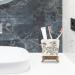 Buy Cabilock Ceramic Toothbrush Holder - Versatile Bathroom Accessory for Washbasins | American Style Toothpaste Storage - Buy Online on SooperMarket.com
