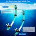JARDIN Dry Snorkel Set | Panoramic View Anti-Fog Diving Mask | Free Breathing & Adjustable Strap | Professional Snorkeling Gear for Adults | Teal - Buy Online on SooperMarket.com