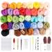 Needle Felting Kit - 40 Colors Wool Roving Set for Beginners | Felting Tool and Foam Mat Included - DIY Arts and Crafts Supplies - Buy Online on SooperMarket.com