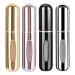 Saiveina Portable 5ml Mini Perfume Atomizer Bottles Refillable Perfume Spray Bottle Scent Pump Case Empty Perfume Bottles for Travel and Outgoing(4 Pack) Pink+Silver+Gold+Black