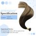 Youngsee Nanoring Extensions - Real Hair Balayage 35cm Nano Hair Extensions | Brown & Blond Shades | 50g #2/6/24 - Buy Online on SooperMarket.com