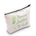 Levlo cosmetic bag with a fairytale quote fairy pixie lover gift "There's a bad girl in US All" make-up bag with zipper for women and girls there's a bathroom cosmetic bag