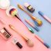 3-Piece Large Powder Mineral Brushes Set - Soft Fluffy Kabuki Foundation & Blush Brushes for Daily Makeup - Colorful Nail Design Dust Brushes - Buy Online on SooperMarket.com