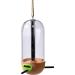 DoBar 10095e Design Feed Column picbar - bird feed dispenser with a natural cork - three -chamber feed station for wild birds - wild bird feeder hanging - 11 x 26 cm - transparent