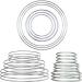 24 Pieces Metal Rings Hoops Metal Dream Catcher Rings Metal Macrame Rings Steel Craft Rings Metal Floral Hoop for Wreaths Macrame Projects(Gold  3.5/5/ 7.5/10/ 12/16 cm)