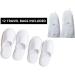 MODLUX Spa Slippers - 12 Pairs of Cotton Velvet Closed Toe Disposable Slippers with Travel Bags - Non-Slip, Thick & Soft - Ideal for Home, Hotel, or Commercial Use (12 Pack Combo White) - Buy Online on SooperMarket.com