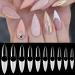 AORAEM Stiletto Nail Tips - 1000Pcs Acrylic False Nails Set with Bag (Short Clear+Natural) - Buy Online on SooperMarket.com