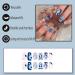 Blue Heart Flame Press On Nails - Medium Size, Acrylic Nude Design for Women and Girls by RUNRAYAY - Buy Online on SooperMarket.com