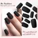 LuckForever 240pc Matte Black Square Press On Nails - Medium Glue On Acrylic Nail Set | Full Cover Artificial Fingernails with Adhesive Tabs - Buy Online on SooperMarket.com