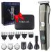 VIKICON Beard Trimmer Men IPX7 Waterproof Grooming Kit w/Case Nose Hair Trimmer Electric Razor Body Shavers Cordless Clippers Shaving Kit for Mustache Face Body Gifts for Men Dad Silver 13 Piece Set