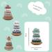 Personalized Mint Label Stacking Tower | Handmade Baby Wooden Toys for Birth & Baptism Gifts - Buy Online on SooperMarket.com