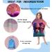 Super Soft Microfiber Bathing Poncho for Kids - Hooded Towel with Mermaid Pattern (76x76cm) for Ages 5-10 - Buy Online on SooperMarket.com