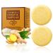 Tamoskiny 2pcs Ginger Hair Regrowth Shampoo Bar  Turmeric Shampoo Bar Soap with Coconut Oil  Natural Organic Ginger Bar Shampoo for Hair Growth  Solid Ginger Shampoo Bar Promotes Hair Growth  120g