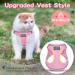 Escape-Proof Adjustable Cat Harness & Lead Set | Reflective Mesh Vest for Walking | Small Dogs & Puppies | Size M Pink - Buy Online on SooperMarket.com