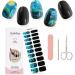 Kalolary Gel Nail Polish Strips Nail Gel Art Sticker Waterproof Full Nail Wraps Decal Sets with Scissors Nail File and Stick for Women Girls Nail Art Decor (UV/LED Lamp Required)-12