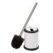 Bath Bliss Bowl Holder with Self Closing Lid, Space Saver, Deep Cleaning, Finger Print Proof Finish, Hygienic Toilet-Brushes, 1 Pack, White 1 Pack White