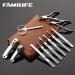 FAMILIFE Professional 11-in-1 Manicure Set with Brown Leather Travel Case - Stainless Steel Nail Clippers & Pedicure Tools Kit for Men - Luxury Grooming Gift - Buy Online on SooperMarket.com