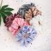 6-Piece Oversized Satin Hair Tie Set - Soft Silk Elastic Ponytail Holders for Girls in Champagne White Silver Gray Light Pink Bean Red Light Blue - Buy Online on SooperMarket.com