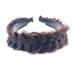 STHEJFB Wide Braided Headband Hoop Fashion Hair Accessories Elastic Non-slip Band for Women and Girl (Dark auburn) Dark Brown