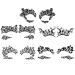 KALLORY 5 Pairs Temporary Eye Tattoos  Lace Eyeshadow Eyeliner Tattoos Sticker Face Makeup Decals for Halloween Party (Black)