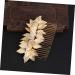 ABOOFAN Hair Comb Leaves Vintage Hair Side Combs Golden Bridal Side Comb Styling Head Flower Girl Headband Bridal Hair Accessories Headbands for Girls Hair up Alloy Manual Bridesmaid - Buy Online on SooperMarket.com