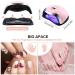 168W Aokyom UV LED Nail Dryer Lamp - Smart Sensor LCD Timer & Versatile for All Gel Nail Polish - Silver Pink - Buy Online on SooperMarket.com