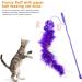 smatime 2Pcs Funny Cat Stick Interactive Cat Feather Toys for Indoor Purple and Red Cat Teaser Toy Cat Feather Wand Stick with Sound Paper for Kitten Improves Intelligence and Responsiveness - Buy Online on SooperMarket.com