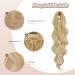Feshfen 60cm Synthetic Wavy Curly Ponytail Hair Extension - Blonde & Bleach Blonde Options for Women - Buy Online on SooperMarket.com