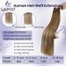 LAAVOO Real Hair Extensions 55cm - Brown Blonde Balayage Ombre Tressen 100g | Human Hair Bundles for Sew-In | Premium Quality - Buy Online on SooperMarket.com