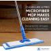 Professional Microfiber Mop for Hardwood, Laminate, Tile, Vinyl Floors | Washable Pads | Adjustable Handle + 1 Microfiber Cloth - Buy Online on SooperMarket.com