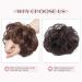 Voluminous Dark Brown & Light Auburn Hair Extensions - Versatile Hair Ties & Updos | 40g Ponytail & Dutt - Buy Online on SooperMarket.com