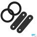 YNR Black Peacock Safety Irons Stirrups - Rubber Rings & Leather Clips Replacement Tabs - 1 Pair - Buy Online on SooperMarket.com