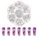 140pcs Aurora Bow Nail Charms & Rhinestones 3D Nail Bows Colorful Nail Charms for Acrylic Nails Resin Bowknot Nail Charms DIY Nail Accessories for Women Girls Nail Crafts Art