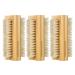 GREENTH PRO Bamboo 100% Boar Bristle Nail Brush-3PCS Wooden Nail Scrub Brush for Toes and Nails,Cleaning Nail Brush