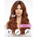 Wokestar Long Auburn Synthetic Hair Wig for Women with Curtain Fringe - Shop Now - Buy Online on SooperMarket.com