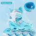 Adjustable Inline Skates for Boys Girls  Roller Single Flash Blades Skates for Kids Women Men Size Beginners Outdoor and Indoor Blue new Medium - Buy Online on SooperMarket.com
