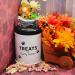 Fluffy Bellies Dog Treat Jar - 5 Cup Black White Ceramic Container - Farmhouse Dog Cookie Canister - Rustic Pet Food Jar - Buy Online on SooperMarket.com