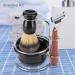 Bordstract 4-Part Stainless Steel Shaving Set | Shaving Brush Stand Holder & Shell | Perfect Gift for Husband Father & Friends - Buy Online on SooperMarket.com
