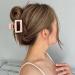 4Pcs Neutral Matte Hair Claw Clips Set for Thick Hair - Small Square & Banana Clips Hair Accessories for Women - Buy Online on SooperMarket.com