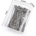 100 Pack 2 Inch Wig T-Pins with Plastic Box - Silver Steel T-Pins for Blocking Knitting, Modeling, and Crafts - Buy Online on SooperMarket.com