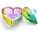 Sweet Heart Shape Acrylic Dappen Dish & Glass Cup | Acrylic Nail Art Kit with Cap Lid | Transparent Colored Glaze Bowl - Buy Online on SooperMarket.com