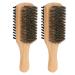 2PCs Bartbrush Set knot removal facial shaving brush mustache mustache cleaning men bart bristles brushes for home salon (soft and double -sided design)