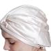Silk Sleep Cap - 100% Mulberry Natural Silk Night Bonnet 2-Layer Breathable Headwear for Haircare Sleeping Beanie Nightcap Pink