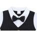 AmzBarley Baby Boys Gentleman Suit | Long/Short Sleeve Shirt, Pants, Vest, Bowtie | Tuxedo Rompers for Kids | Black 205 | 6-12 Months - Buy Online on SooperMarket.com