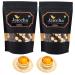 Jaiccha Ghasitaram Diwali Gifts Chocolate - Nutties 400 GMS in Black Paper Pouch with 2 T-Lites
