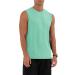 ODODOS Men's Muscle Shirts UPF 50+ Sleeveless Quick Dry Gym Workout Tank Top Mint Green-a (1 Pack) XX-Large Tall