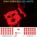 Hottoerak Red Light Mask 660nm & 850nm Near-Infrared LED Face Light with 3-in-1 Chip Professional Red Light Therapy for Face at Home and Travel Ash - Buy Online on SooperMarket.com